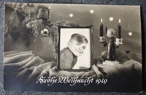 Postcard Merry Christmas 1949, photo postcard with personal portrait picture - Picture 1 of 2