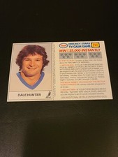 NORDIQUES DALE HUNTER 1983-84 ESSO HOCKEY STARS TV CASH GAME CARD