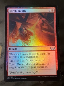 Torch Breath FOIL , Streets of New Capenna , NM ,MTG, FREE SHIPPING - Picture 1 of 4