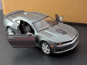 SLEEK DESIGN 2014 GUN METAL GRAY NWOB CHEVY CAMARO FRONT DOORS OPEN 1/38 SCALE - Picture 1 of 13