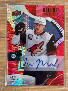 JAN JENIK Coyotes 2021-22 Upper Deck Allure RED RAINBOW PARALLEL ROOKIE AUTO - Picture 1 of 2