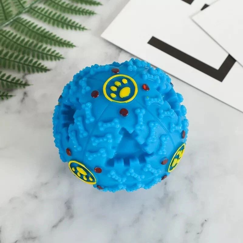 Futterball Hund Katze Futterspender Haustier Katzenspielzeug Snackball M Blau - Bild 1 von 4