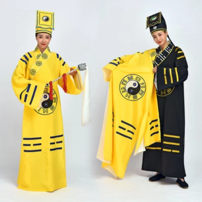 Wudang Artes Traje Ropa Taoísta Shaolin Monje Batas Largas Kung Tai Chi Marcial Foto 1 de 4
