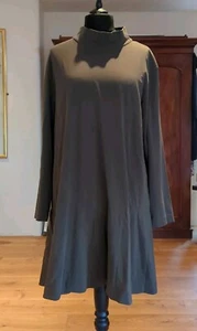 COS Women’s A-Line tunic swing Minimalist top Khaki Green Size LFits Uk 14-18 - Picture 1 of 5
