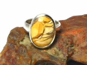 ANILLO AJUSTABLE MOUKITE Brecciado Plata de Ley 925 - ¡En Caja de Regalo! - Imagen 1 de 4