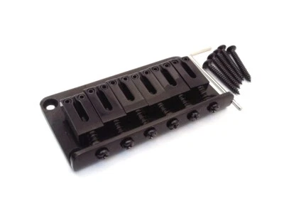 True Custom Shop® Black Hardtail Bridge for Modern Fender Strat or Telecaster  - Image 1 of 4