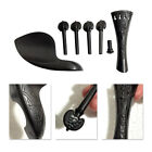 1 set Violin parts accessories 4/4 Ebony wood with Exquisite hand carved pattern