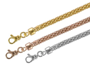925 ECHT SILBER *** Armband 18-19-20-21 cm rhodiniert oder Rotgold vergoldet - Picture 1 of 14