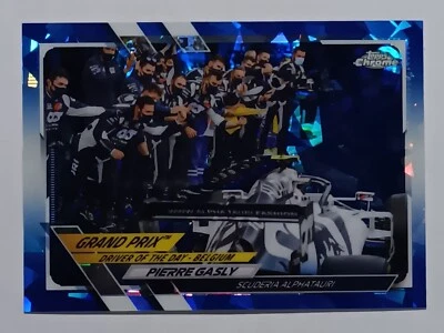 2021 Topps Chrome F1 Sapphire #164 Pierre Gasly - GP Driver Of The Day - Image 1 of 2