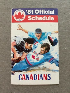 MiLB 1981 VANCOUVER CANADIANS Minor League Baseball Schedule Molson Mohawk Beer - Picture 1 of 2