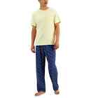 Club Room Men's 2-Pc. Solid T-Shirt & Printed Pants Pajama Set XXL