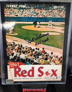 Dick Williams Signed 1967 Red Sox Program Photo HOF Beckett COA - Picture 1 of 3