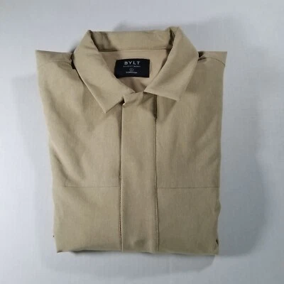 BYLT Basics District Jacket Snap Size Large L Button NWT Tan Sand Mens $135 - Image 1 of 4