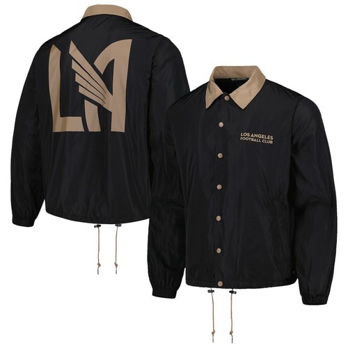 Giacca uomo nera LAFC Coaches full snap taglia media