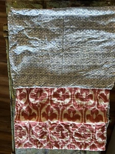 Anthropologie Kemali Quilt Block Print Kantha King Pillowcases - Picture 1 of 1