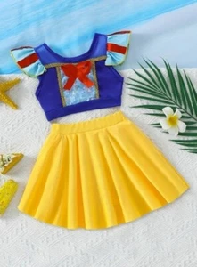 NEW Boutique Princess Snow White Girls Bikini Swimsuit - Picture 1 of 7
