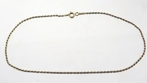 Italien Sterling Silber Seil Kette Fußkettchen 925 Armband 10 cm 1,5 Gramm - Bild 1 von 6