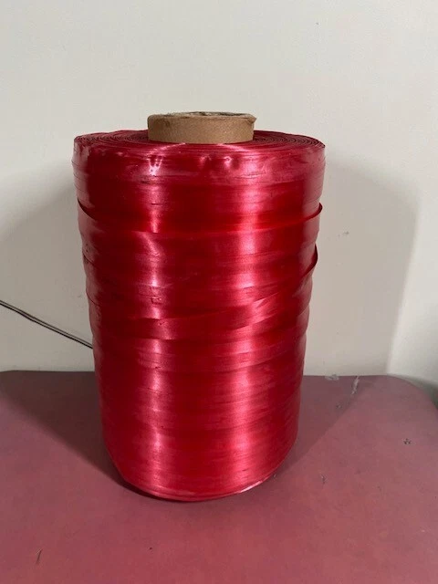 Large Spool Red Satin Decorative Craft Ribbon 3/4" Wide 13 1/2" x 7.5" 12.14 lbs - Image 1 of 4