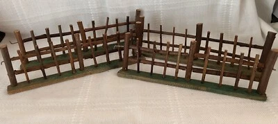 Винтажный антикварный немецкий деревенский деревянный забор Erzgebirge Putz 4 шт. - Изображение 1 из 4