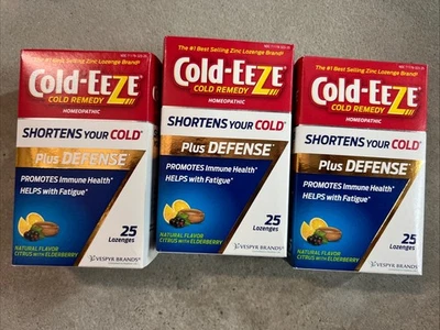3 pastillas homeopáticas Cold Eeze Plus Defense 25 cítricos saúco remedio para el resfriado Foto 1 de 4