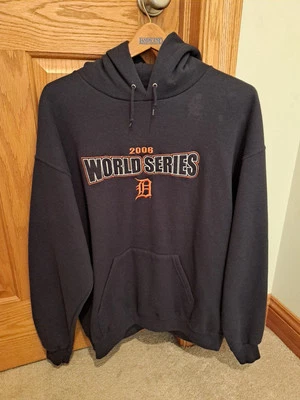 2006 Detroit Tigers Serie Mundial Lee Sudadera con Capucha Azul Marino • Grande Foto 1 de 4