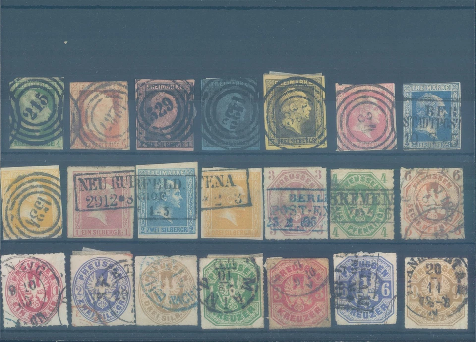 Germany Old States PRUSSIA 1850-1867 various sued stamps (CV $900 EUR785) - Image 1 of 1