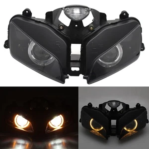 1× HID Headlight Projector Angel Eye Headlamp Assembly For Honda CBR600RR 03-06 - Picture 1 of 16