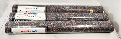 3 Rollos Colección Venilia Revestimiento de Pared Paisley Verde País Preparado De Colección De Colección Foto 1 de 4