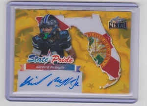 Girard Pringle 2025 Leaf Metal Gold Lava Auto #1/1 State Pride Miami Hurricanes - Picture 1 of 2