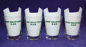 Vintage Round Valley Ranch Double Old Fashioned Rocks Bar Glasses Set of Four - Bild 1 von 2