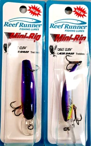 2 señuelos de fundición de arrastre Reef Runner Mini-Rip Eriedescent 100-88 12' (paquete de 2) - Imagen 1 de 1