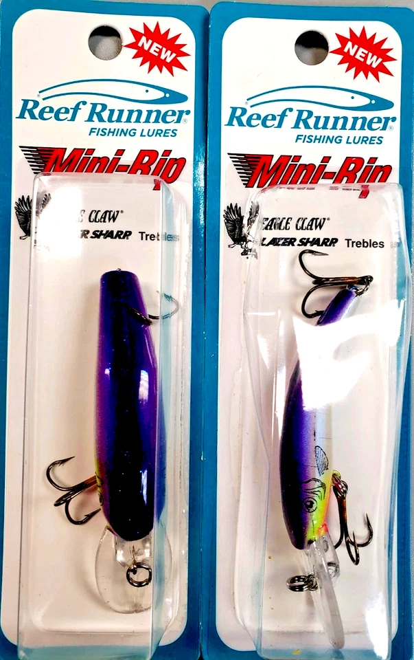 2 Reef Runner Mini-Rip Eriedescent 100-88 Trolling Casting lure 12' (2 PACK)