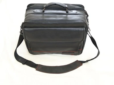 Винтажная черная универсальная сумка для ноутбука Targus с плечевым ремнем кожа - Изображение 1 из 4