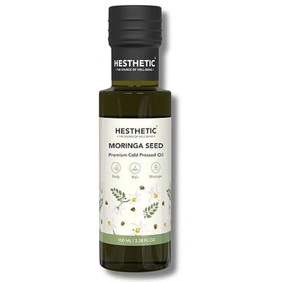 HESTHETIC Premium Organic Virgin Cold Pressed Moringa Seed Oil, 100ML, 100% Pure - Image 1 of 4