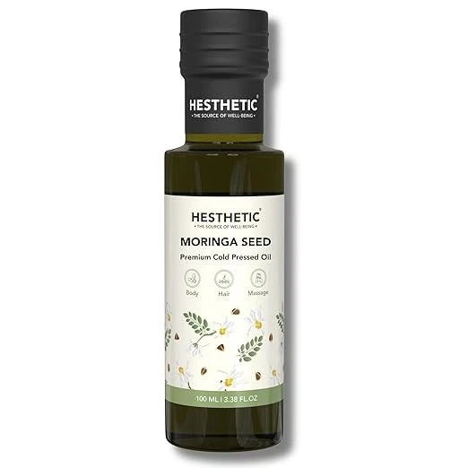 HESTHETIC Premium Organic Virgin Cold Pressed Moringa Seed Oil, 100ML, 100% Pure - Image 1 of 4