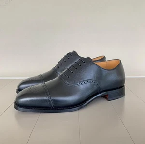 Ralph Lauren Purple Label Black Denver Burnished Oxford shoes in size 8.5 / 41,5 - Picture 1 of 6