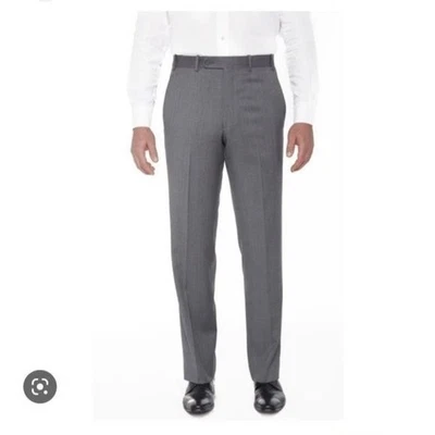 JB Britches Mens Torino Dress Pants Waist 44R Dark Gray Unfinished Hem NWOT - Image 1 of 4