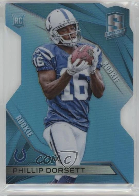 2015 Spectra Rookies Neon Blue Prizm Die-Cut /35 Phillip Dorsett #126 Rookie RC - Image 1 of 2