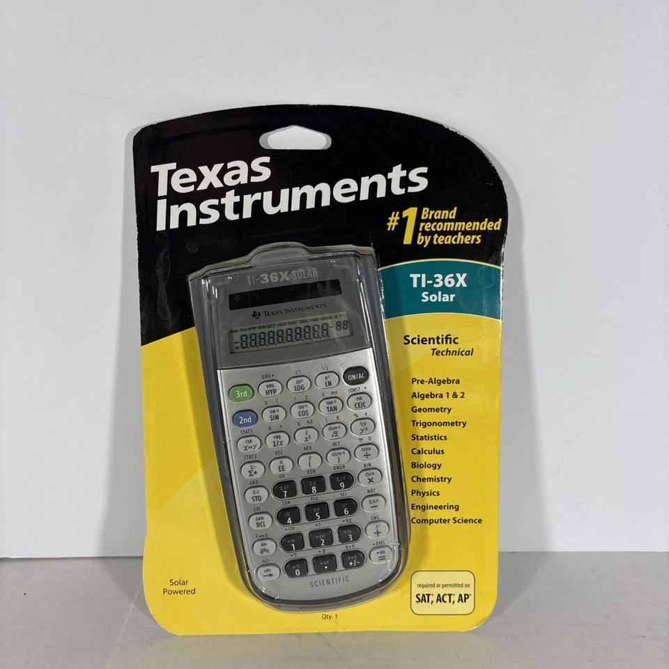 Texas Instruments Ti-36x Calculator Scientific School Solar Powered SAT ACT AP - Image 1 of 2