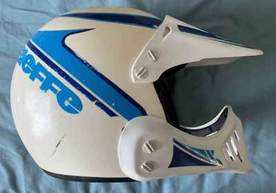 CASCO MOTO BIEFFE VINTAGE X-SMALL 54 BLANCO/AZUL CON VISERA Y MÁSCARA TALLA 1050 Foto 1 de 4