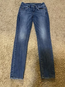 american eagle jeans size 00 bootcut Skinny Stretch Women’s Blue Jean Pants - Picture 1 of 4