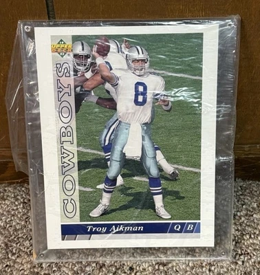 Troy Aikman Upper Deck 1993 Supersized Card Limited 870/1000 - Image 1 of 4