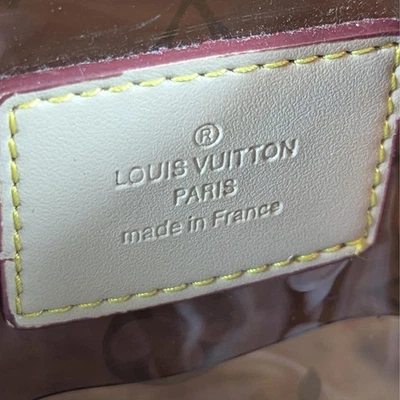 Louis Vuitton Bag Vinyl Drawstring Shoulder Beige Logo Gold Hardware Designer - Image 1 of 4