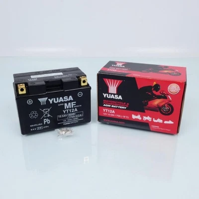 Batterie SLA Yuasa pour Moto Suzuki 650 DL V-strom 2004 à 2013 YT12A-BS / YT12A - Photo 1/4