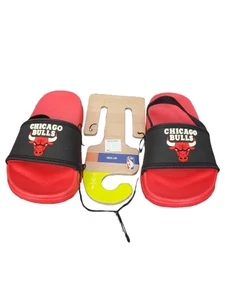 Chicago Bulls Niño Unisex Niños Rojo Sandalias Talla 8 - Imagen 1 de 2