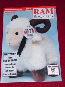 Programm - Derby County gegen Bristol Rovers - 10. März 1993 - Bild 1 von 1