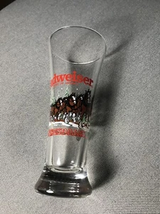 Vintage Budweiser Clydesdale 1989 Fluted Pilsner 12 Oz Beer Glass - Picture 1 of 1