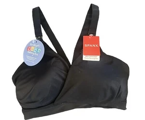 NWT SPANX 'Bra-llelujah Mama' Nursing Bra One Hand Access Black Size XL 38 40 - Picture 1 of 7