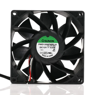 SUNON PMD1209PMB2-A (2) .R.GN 12V 8.5W 9238 9CM 2-pin dual ball cooling fan - Image 1 of 4