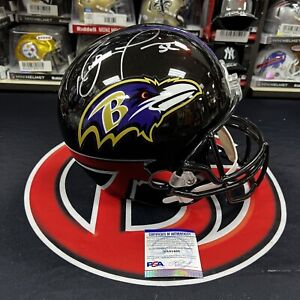 Ray Lewis Baltimore Ravens Autographed Replica Proline Signed Helmet PSA